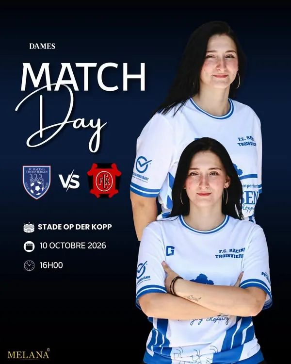 🇱🇺 MATCHDAY – DAMES! ⚽️🔵⚪️Dëse Samschdeg stinn eis Dammen erëm um Terrain! 💪🔥📅 Samschdeg, 10.10.2026🕓 16:00 Auer📍 Sta...