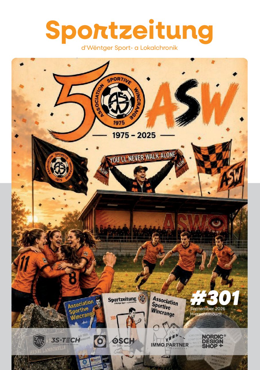 Sportzeitung Editioun 301 – September 2026